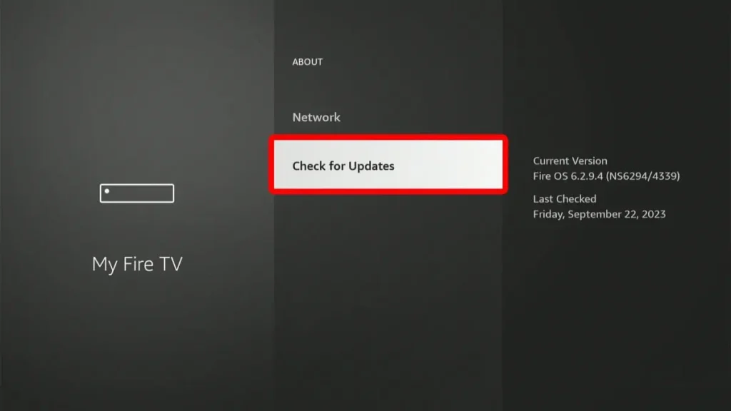 Click on Check for Updates