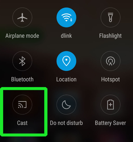Click the Cast icon on your Android smartphone