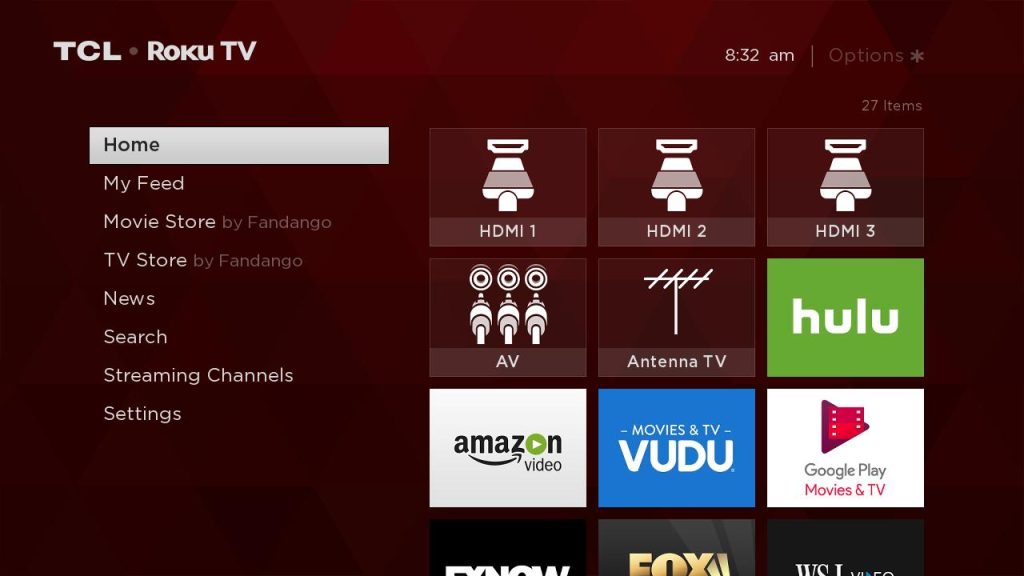Navigate to the Roku home screen
