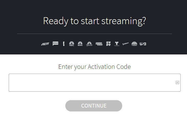 Enter the code and activate SYFY app on Roku