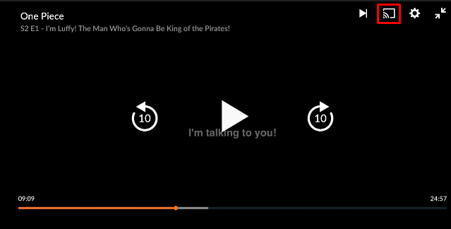 Tap on Cast and select AirPlay or Bluetooth