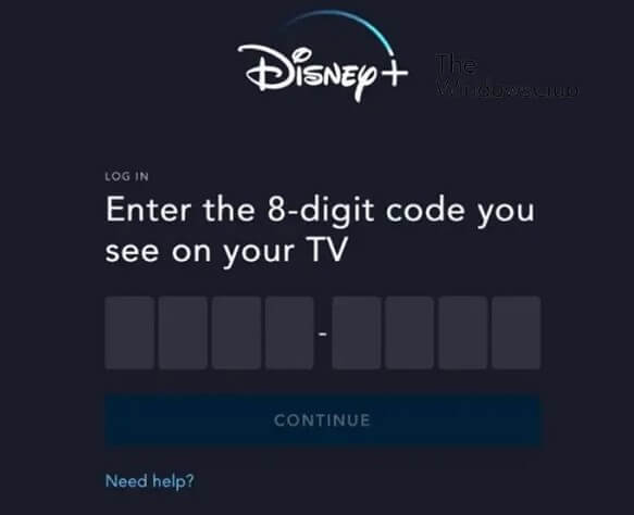 Enter the activation code of Disney Plus