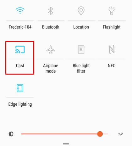 Choose the Cast option on your Android Phone