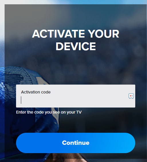 Enter the code and activate Sling TV on Roku