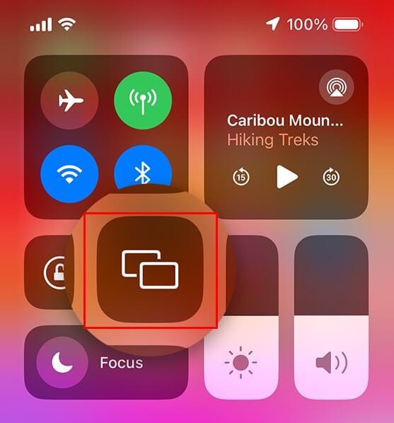 Choose the Screen Mirroring option