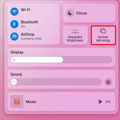 Select Screen Mirroring