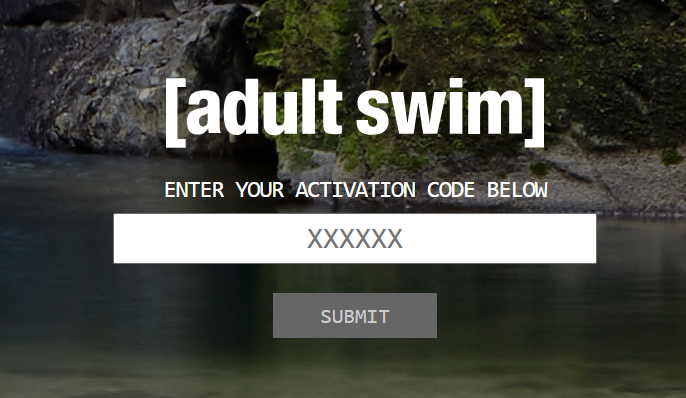 Click on Submit to link your cable TV subscription to the Adult Swim app
