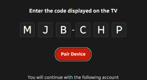 Enter the code and login CBC Gem app on Roku
