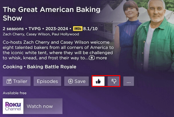 Roku Update new feature: Like & Dislike