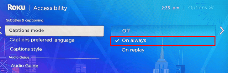 Turn on closed captioning and fix subtitles not working on Roku