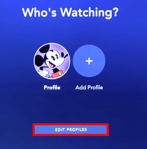 Click on Edit Profile button on the app