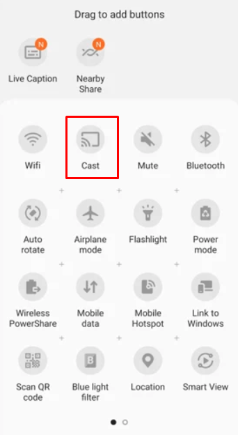 FMovies on Roku - Tap the Screen Cast Icon