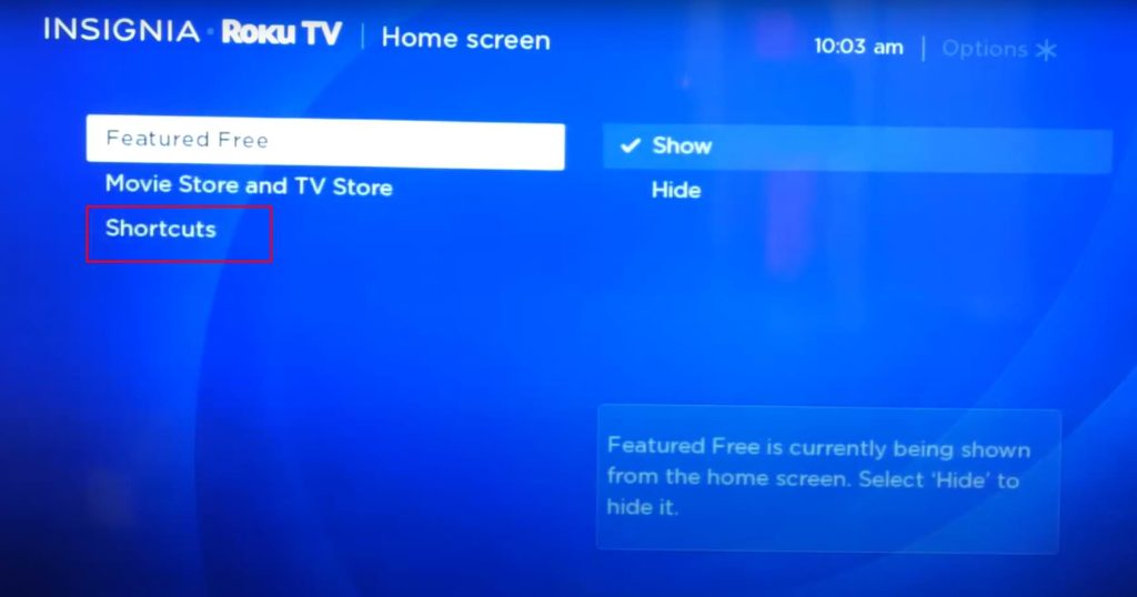 Hide Channels on Roku - Tap Shortcuts