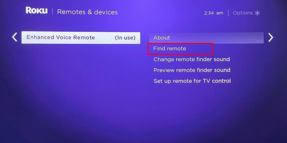 How to Find Roku Remote - Tap Find Remote