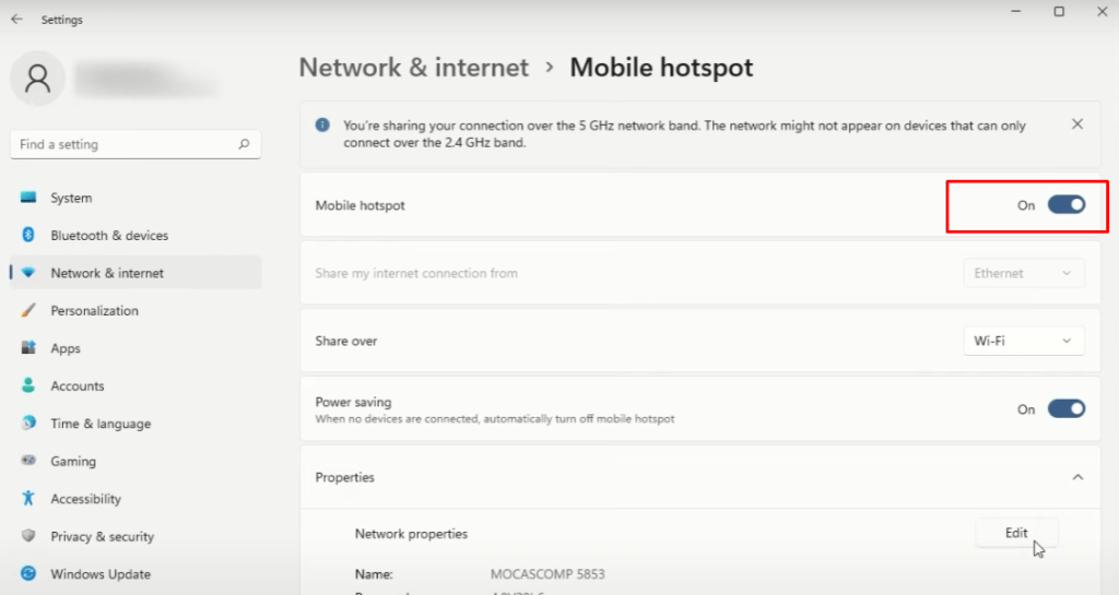 NordVPN on Roku - Enable Mobile Hotspot