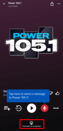 Tap the Connect to a device option