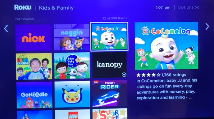 Cocomelon on Roku
